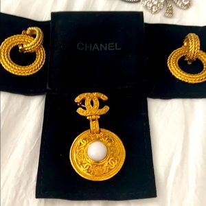 Vintage Chanel Brooch and match Chanel Earings